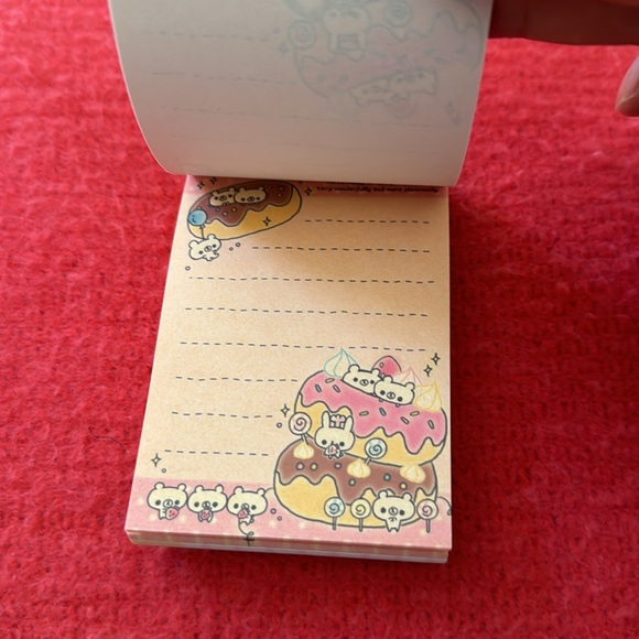 NWT Crux Japan Chiffon Bears Donut Mini Memo Pad - Picture 2 of 4
